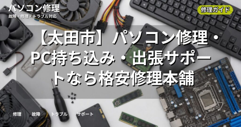 【太田市】パソコン修理・PC持ち込み・出張サポートなら格安修理本舗