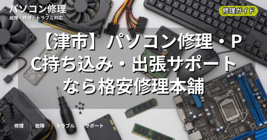 【津市】パソコン修理・PC持ち込み・出張サポートなら格安修理本舗